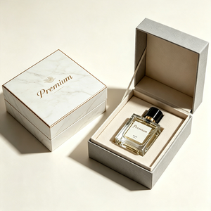 Boîte à parfum rigide personnalisée OEM avec insert en pulpe moulée - Solution d'emballage en carton biodégradable pour les marques de parfums - Product Image 1