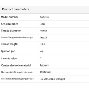 Venda por Atacado de Vela de Ignição Laser IRIDIUM ILZKR7A-1961 de Alto Desempenho para Motores a Gasolina - Product Image 6