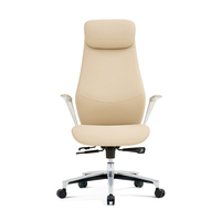 Chaise de bureau de luxe en cuir PU de haute qualité, ergonomique, pour PDG, mobilier de bureau, chaise et table de bureau, Guangdong Modern