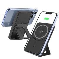 BOLOMI-WP20A/WP21A Cetakan Pribadi 3 in 1 Power Bank Nirkabel Magnetik 5000-10000mAh Mendukung Pengisian Daya Jam Tangan Airpods Dudukan Lipat