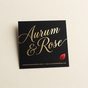 Cartes personnalisées imprimées, estampage à chaud, bord doré, cartes de visite en papier artistique, luxe, cartes de visite professionnelles noires - Product Image 2