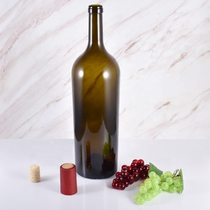 Bouteille épaisse géante <span class=keywords><strong>de</strong></span> vin rouge <span class=keywords><strong>de</strong></span> Bordeaux antique vintage 3L avec <span class=keywords><strong>bouchon</strong></span> en bois sans fuite - Product Image 3