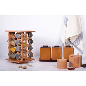 Juego de 16 Especieros de Madera de Haya de Primera Calidad con Soporte, Organizador de Cocina OEM ODM al por Mayor - Product Image 3