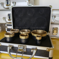 Kit de scie cloche dorée noire Cutter céramique pierre forage à sec M14 ensemble de mèches de noyau de tasse de diamant brasé sous vide