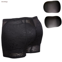 Culotte sculptante rehausse-fesses avec coussinets amovibles, en dentelle florale et maille, invisible sous les vêtements