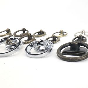 Poignée de tiroir ronde en alliage de zinc à trou unique pour armoire et placard - Product Image 3