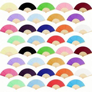 Éventail pliant en bambou blanc, style art populaire, cadeau souvenir pour mariages, décoration sculptée DIY avec modèle de peinture personnalisée pour usage professionnel - Product Image 6