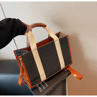 Sac fourre-tout en jean de luxe grande capacité pour femme, sac à bandoulière haut de gamme, style mode, fermeture éclair et fermoir, toutes saisons, usage quotidien