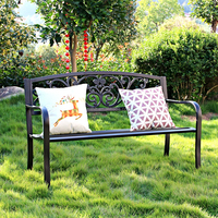 Banc de jardin en fonte antique, banc de jardin papillon