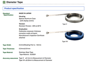 Cinta Métrica de Diámetro NIHON DOKI D-3V - Product Image 2