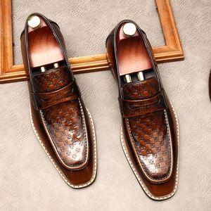 Chaussures habillées décontractées de luxe haut de gamme en cuir de vachette pour hommes - Saison automne, semelle souple, respirantes, antidérapantes - Product Image 4