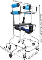 Andador de 8 Ruedas con Capacidad para 220 lb, Altura Ajustable, Ayuda de Rehabilitación para Hemiplejia y Miembros Inferiores, para Movilidad de Personas Mayores