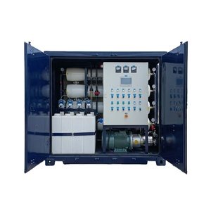 Machinerie mobile de traitement d'<span class=keywords><strong>eau</strong></span> par osmose inverse avec moteur PLC pour terminaux de croisière 3000L/heure, connexion à l'alimentation terrestre, interface bilingue - Product Image 1