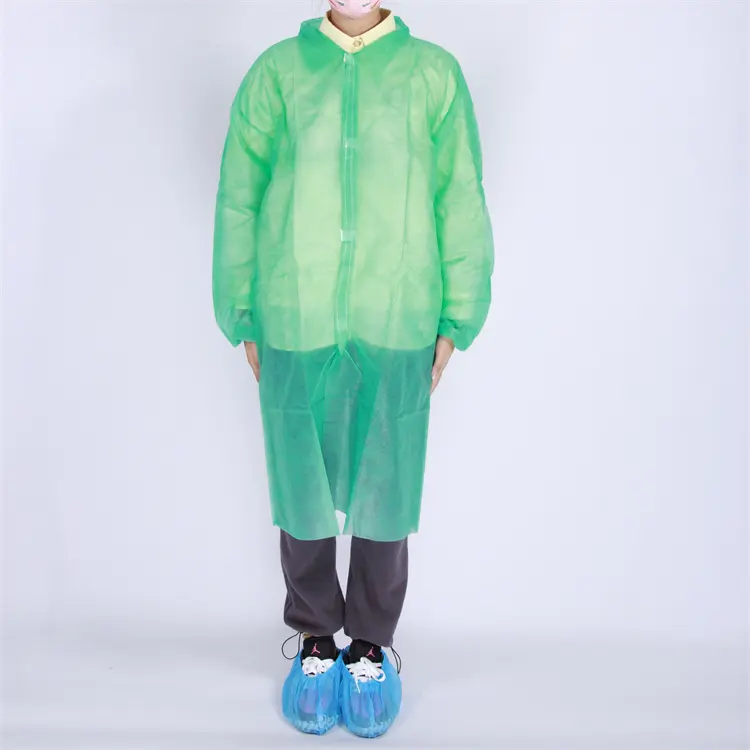 Cheap Disposable Green Esd Colorful Science Reusable White With Zipper Lab Coat
