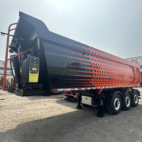 Semi-remorques à benne arrière de 30 mètres cubes pour le transport de pierres, de charbons et de graviers