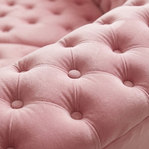Set di Divani Chesterfield in Velluto di Lusso Moderno per Soggiorno, con Gambe in Acciaio Inox, <span class=keywords><strong>4</strong></span> Posti, Sezionale, Rosa, per Villa - Product Image 2