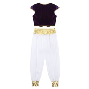 Aladino y la lámpara mágica Cosplay Príncipe <span class=keywords><strong>de</strong></span> la lámpara mágica <span class=keywords><strong>disfraz</strong></span> Dulxe traje púrpura Halloween chico - Product Image 4
