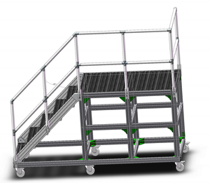 Aangepaste Aluminium 6000 Serie Industriële Mobiele Werkplatform Luchthaven Trapladder Loopbruggen Overdracht Onderhoud Viaduct - Product Image 2