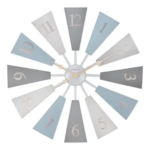 Horloge murale INFINITY TIME de haute qualité, style <span class=keywords><strong>moulin</strong></span> à <span class=keywords><strong>vent</strong></span>, DIY, moderne, style ferme, <span class=keywords><strong>pour</strong></span> la maison, 24 pouces, en <span class=keywords><strong>plastique</strong></span>, forme ronde - Product Image 1