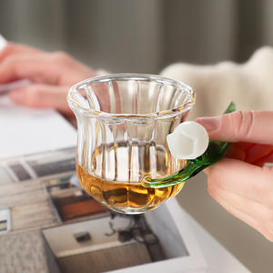 Verres à vin et à cocktail de luxe modernes pour mariage, coupe à fleurs transparente créative, classique arc-en-ciel pour fêtes et célébrations - Product Image 4