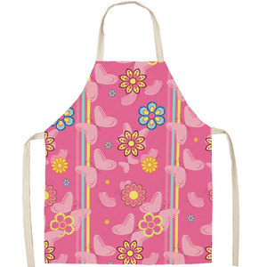 2025 nouveau produit de conception impression numérique étanche facile à nettoyer Polyester coton lin tabliers de cuisine tabliers de jardin personnalisés - Product Image 6