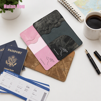 Porte-passeport vintage à motif cowboy YY, à broder soi-même, avec finition DIY, multifonctionnel, pour billets d'avion et cartes