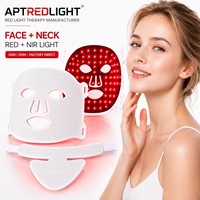 Masque facial LED portable OEM/ODM à 7 couleurs, 432 LED, lumière rouge, en silicone, rechargeable, avec télécommande, pour la beauté