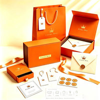 Boîte cadeau de luxe pour parfum, estampillée à l'or, imperméable, avec doublure en éponge, design tiroir et enveloppe de remerciement