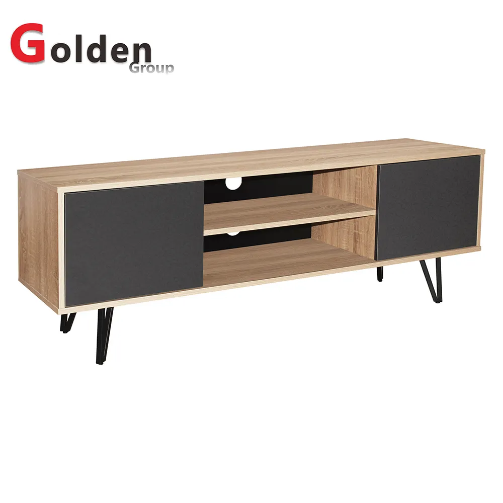 Modern TV stand furniture latest designs long luxury wooden hall tv unit wall cabinet 32-75" TV stands for bedroom living room