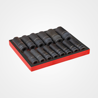 Jeu de douilles Besita de haute qualité, 14 pièces, douilles à choc profondes de 1/2 pouce, douilles à choc métriques profondes de 1/2 pouce, jeu d'outils avec boîte