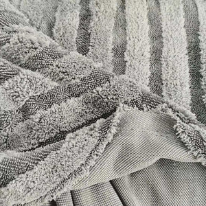 Nhà Sản Xuất Vải Xoắn Sợi Vi Sợi Khăn Lau Khô Xe Hơi Xoắn Lông Cừu San Hô Sọc Khăn Lau Thấm Hút Vải Cuộn - Product Image 4