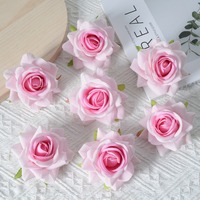 KEWEI 1053 Meilleure vente Tête de rose artificielle en velours simple et colorée pour décoration intérieure