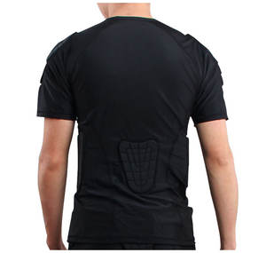 ANTMAX-Épaulière de football pour <span class=keywords><strong>homme</strong></span>, protège-côtes, protège-poitrine, chemise de compression rembourrée pour adulte, enfant, baseball, basketball, <span class=keywords><strong>rugby</strong></span> - Product Image 3