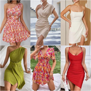 Lot de vêtements d'occasion pour femmes : Robes d'été, chemises, chemisiers, hauts en Polyester/Coton - Product Image 5