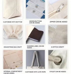 Sac de shopping en toile grande capacité avec logo personnalisé, sac à bandoulière écologique, sac à livres imprimé rayé pour étudiant - Product Image 5