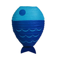 Nouveau design Lanterne en papier en forme de poisson de 25cm Lanternes en papier en gros Diy pour les cadeaux de fête