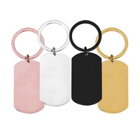 Llavero de Acero Inoxidable Multicolor con Etiqueta Militar de Marca, Diseño de Arte Moderno, Personalizable con Láser, Regalo Ideal para Venta Transfronteriza