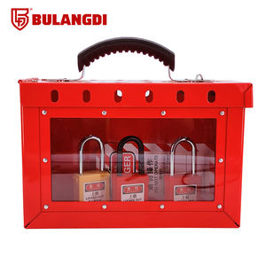 12 पैडलॉक लाल भंडारण समूह लॉक बॉक्स को बिना पारदर्शी दृश्य विंडो ग्लास दृश्य प्रबंधन BLDT27-01 सुरक्षा लॉक - Product Image 5