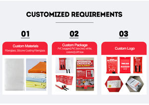 Cobertor De Fogo De Emergência 2*2M De Soldagem De Fogo De 4mm Espessura Extintor Cobertor - Product Image 6