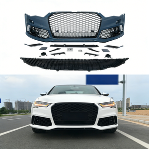 Kit de carrosserie pour pare-chocs avant de voiture <span class=keywords><strong>A6</strong></span> S6, mise à niveau style RS6, kit de conversion de pare-chocs avant pour <span class=keywords><strong>Audi</strong></span> <span class=keywords><strong>A6</strong></span> S6 C7.5 2016 2017 2018 - Product Image 1