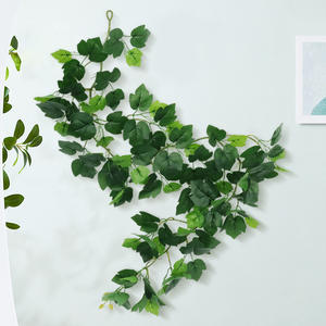 Plante verte en rotin simulé avec fleur en plastique Pipe en rotin Vigne à feuilles ombragées pour la décoration de magasin ou la vigne artificielle - Product Image 3