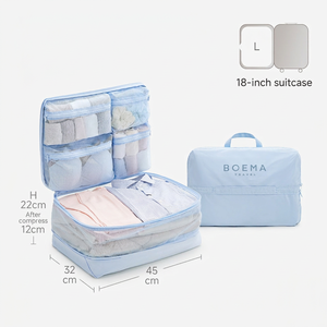 Storage Bag Multi-compartment Clothing Underwear <b>Socks</b> Five-in-one Structure Business Trip Travel Portable Organizer Storage Bag - Product Image 5