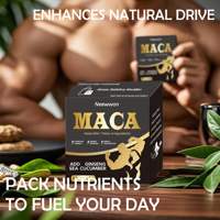 Neewwon Capsules de racine de maca de qualité supérieure Source de fibres alimentaires naturelles idéales pour répondre aux besoins quotidiens en fibres