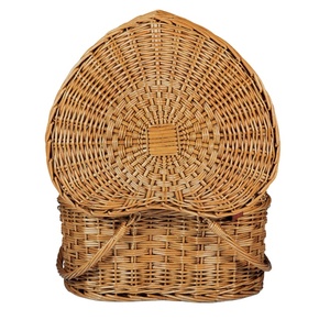 En gros <span class=keywords><strong>pas</strong></span> <span class=keywords><strong>cher</strong></span> rotin en osier bambou coeur en forme de pique-nique panier ensemble - Product Image 3