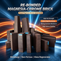 Bloc de magnésie chromée réfractaire électrofusé à haute résistance thermique, brique de spinelle chromée pour raffinage secondaire