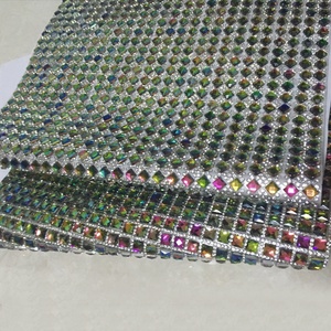 16x9.5 inch tự dính tinh thể Rhinestone lưới AB đá phản chiếu Sticker tấm - Product Image 2