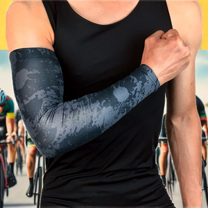 Herren- und Damen-Stil Individuell Bedruckte Fahrrad-Armstulpen Anpassbar Übergröße Graduierte Kompression Polyester-Spandex Schnelltrocknend - Product Image 2