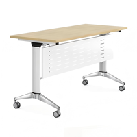Table de bureau en bois multifonctionnelle réglable et pliable avec roulettes, bureau debout extensible et pivotant pour usage commercial