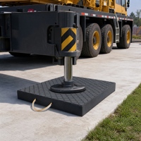 Plaques de stabilisation flottantes sur mesure en UHMWPE pour grue mobile, fabriquées sur commande