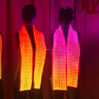 Écharpe LED Matrix RGB programmable, lumineuse, pour spectacle de scène, carnaval, rave party, performance, accessoire de costume